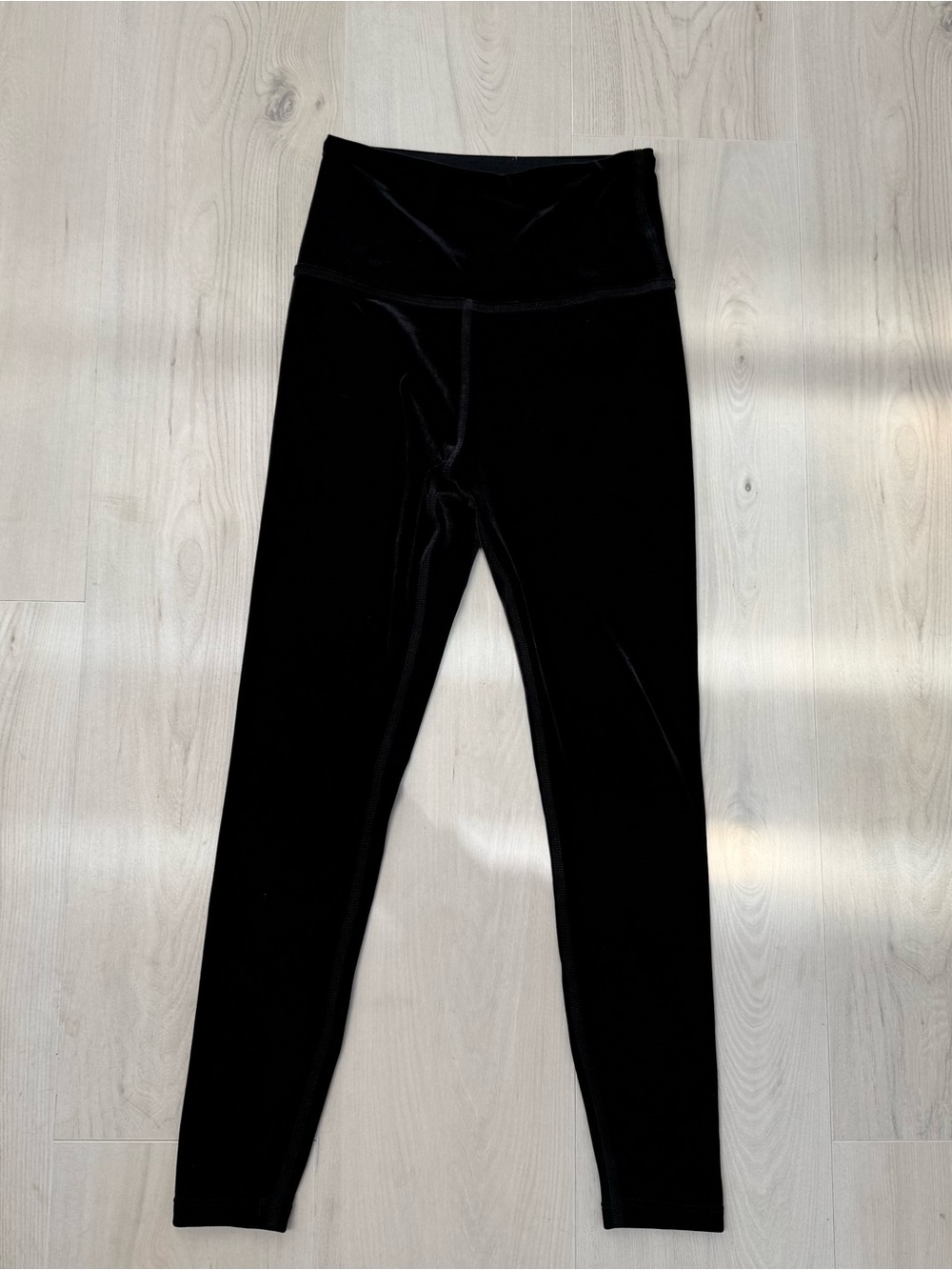 Beyond Yoga Black Velvet High-Rise Leggings size S